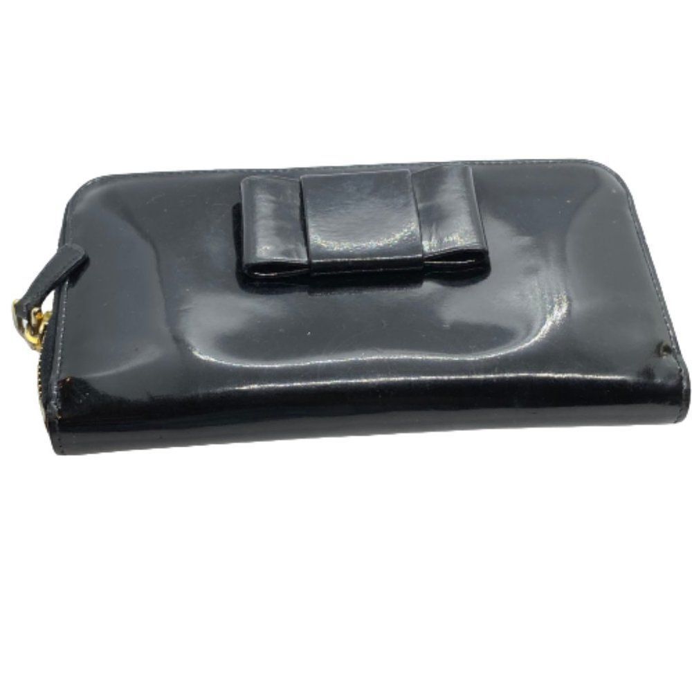 Authentic Miu Miu By Prada Black Zip Around Paten… - image 4